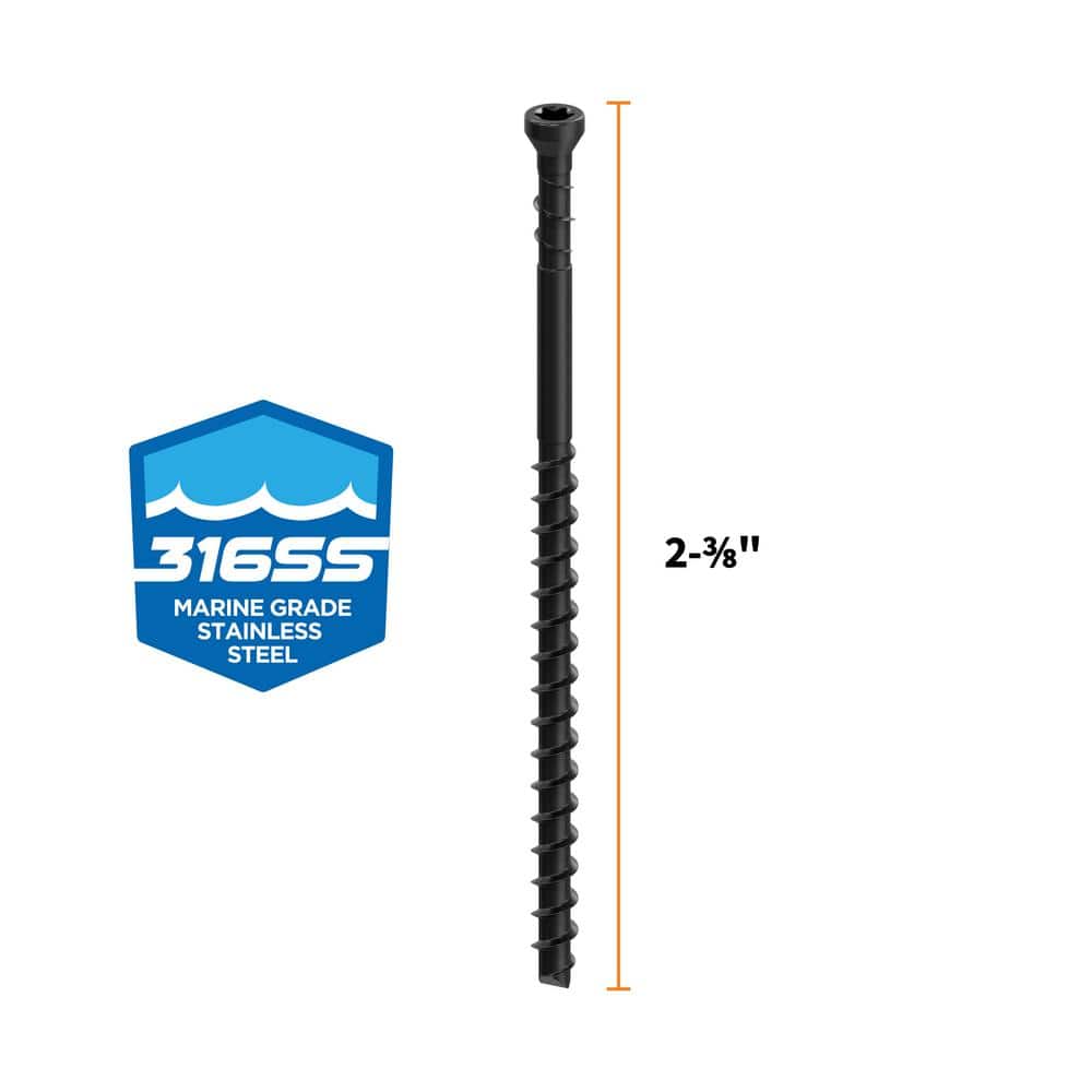 CAMO 2-⅜ in. 316 Stainless Steel Trimhead Hidden Edge Deck Screw (1750-Count)