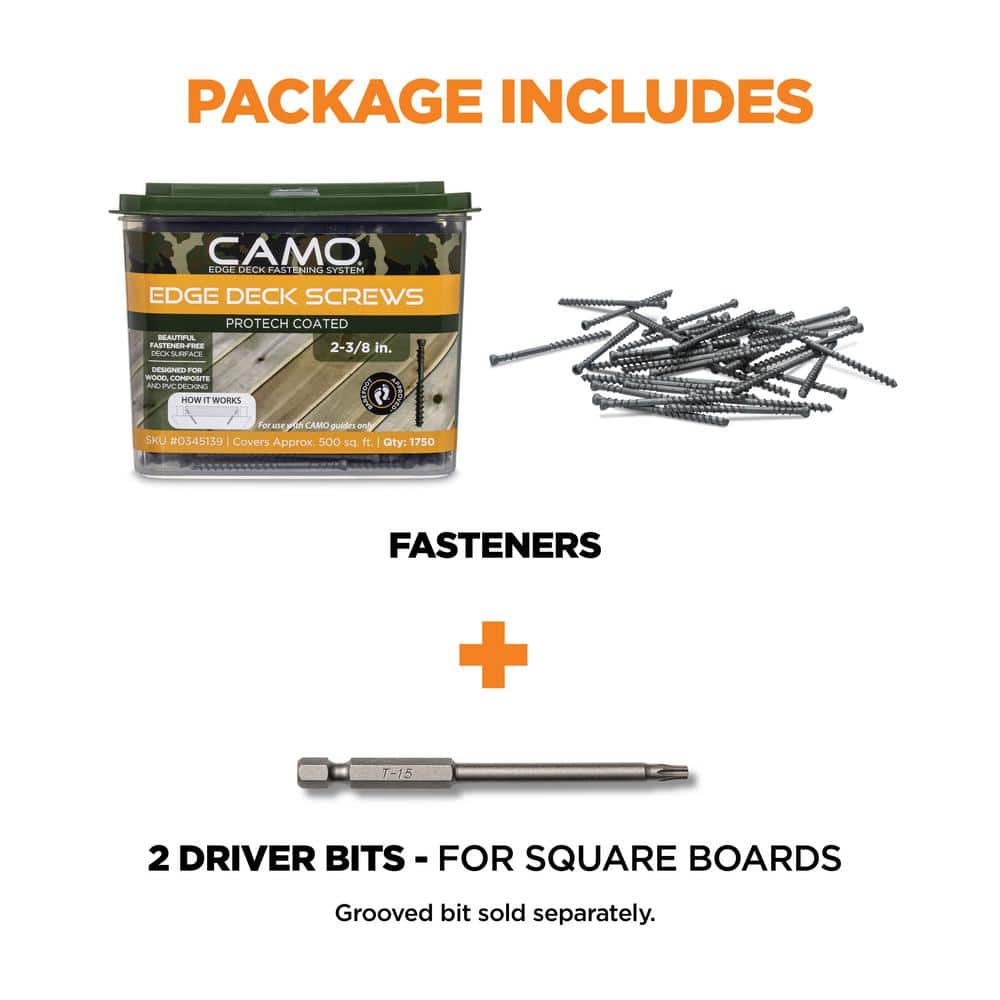 CAMO 2-⅜ in. Exterior Coated Trimhead Hidden Edge Deck Screw (1750-Count)