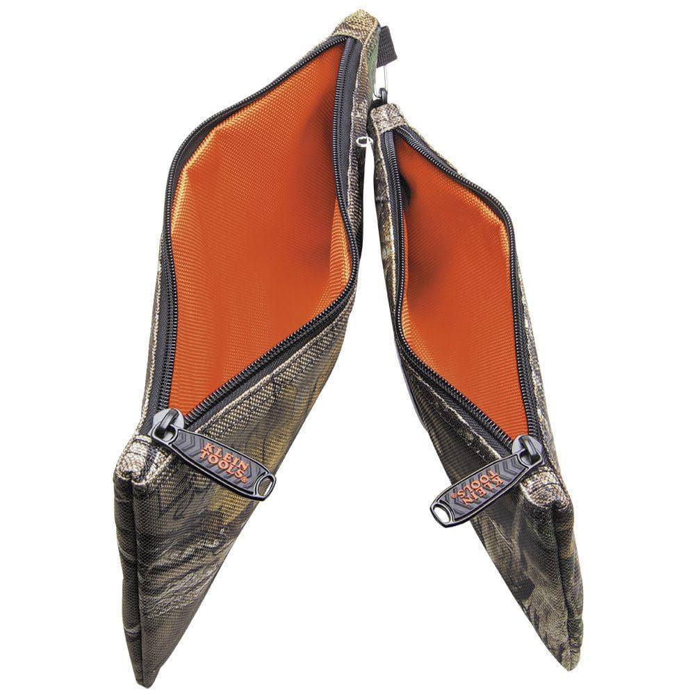Klein Tools 10 in. Camo Zipper Tool Bag, 2-Pack (12.5 x 7 in. and 10 x 5.5 in.)