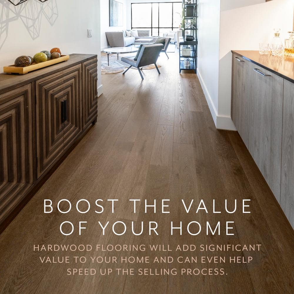 ASPEN FLOORING Cannon Hickory 1/2 in. T x 7.5 in. W Water Resistant Wire Brushed Engineered Hardwood Flooring (31.09 sqft/case)