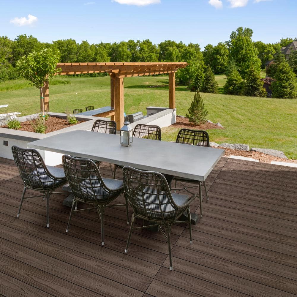 CREATIVE SURFACES Canyon Brown Composite Decking Boards - 12 ft (32 Planks)