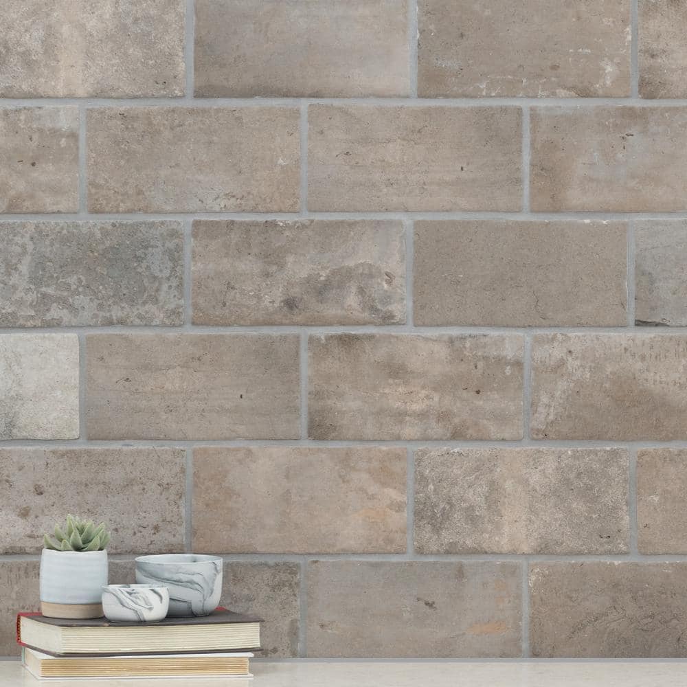 MS International Capella Taupe Brick 5 x 10 Matte Porcelain Floor and Wall Tile (Case)