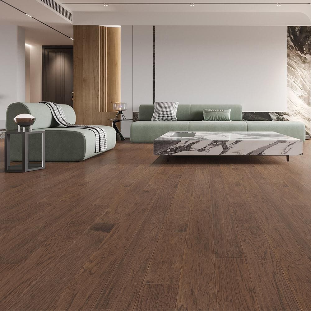 Selkirk Captival Hickory 3/8 in. T x 5 in. W Click Lock Hand Scraped Engineered Hardwood Flooring (25.83 sq.ft./case)