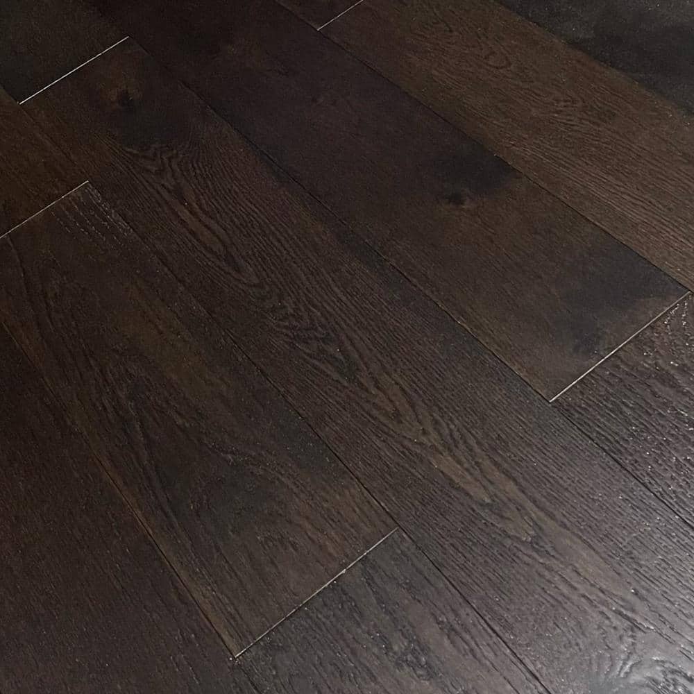 Dekorman Caramel Oak 3/8 in. T x 6.5 in. W Tongue and Groove Wire Brushed Engineered Hardwood Flooring (31.97 sq.ft./case)