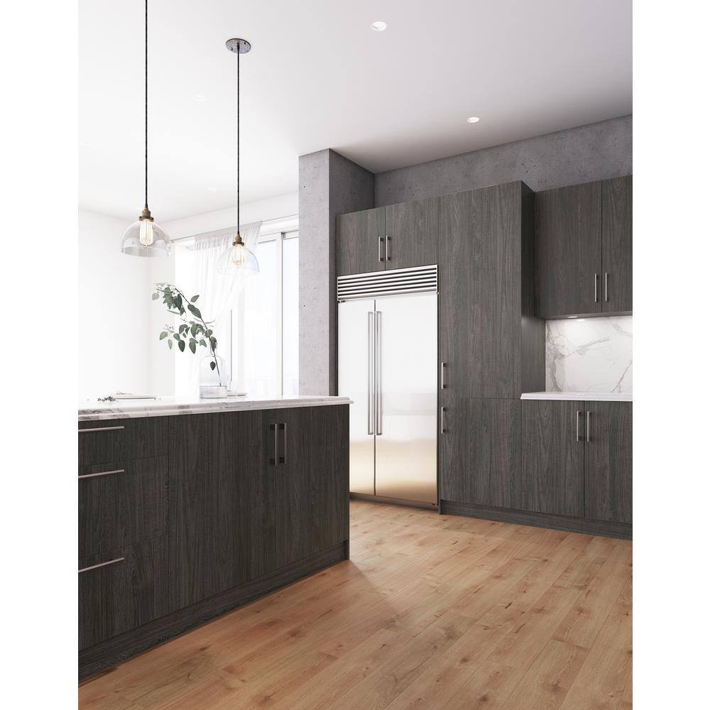 Cambridge Quick Assemble Modern Style, Carbon Marine 12 x 36 in. Wall Kitchen Cabinet (12 in. W x 12 D x 36 in. H)