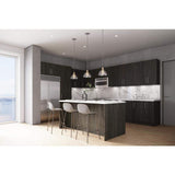 Cambridge Quick Assemble Modern Style, Carbon Marine 12 x 42 in. Wall Kitchen Cabinet (12 in. W x 12 D x 42 in. H)