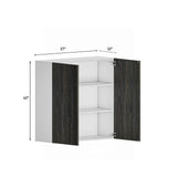 Cambridge Quick Assemble Modern Style, Carbon Marine 27 x 42 in. Wall Kitchen Cabinet (27 in. W x 12 D x 42 in. H)