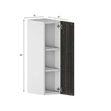 Cambridge Quick Assemble Modern Style, Carbon Marine 9 x 30 in. Wall Kitchen Cabinet (9 in. W x 12 D x 30 in. H)