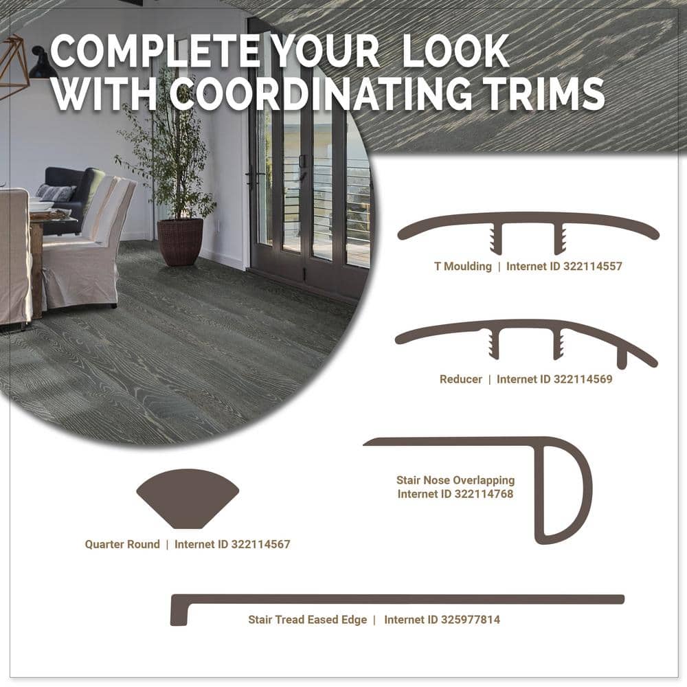 A&A Surfaces Woodridge Carlo Oak 0.28 in. x 6.5 in. Waterproof Wire Brushed Engineered Hardwood Flooring (1040.16 sq. ft./pallet)
