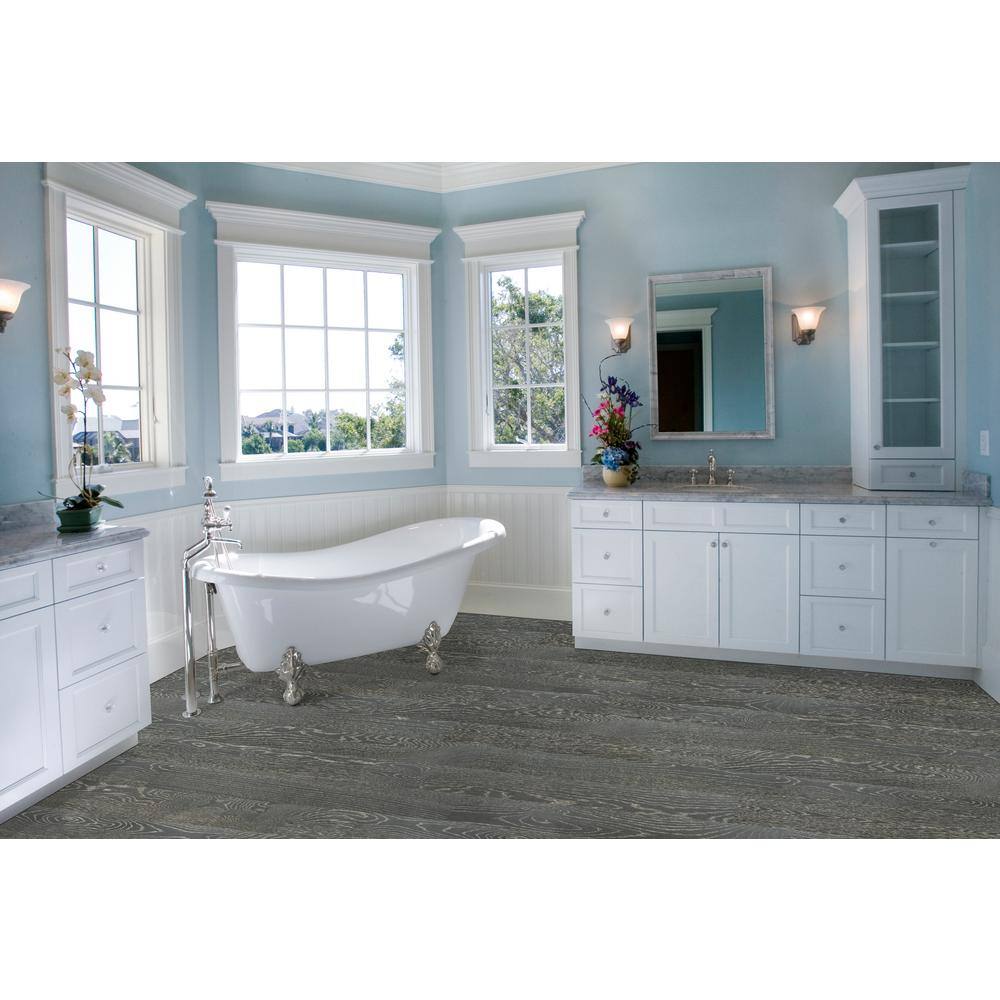 A&A Surfaces Woodridge Carlo Oak 0.28 in. x 6.5 in. Waterproof Wire Brushed Engineered Hardwood Flooring (1040.16 sq. ft./pallet)