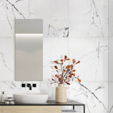 MSI Carrara 24 in. x 24 in. Polished Porcelain Floor and Wall Tile (28 cases / 448 sq. ft. / pallet)