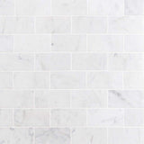 Ivy Hill Tile White Carrara 3 in. x 6 in. x 9mm Polished Marble Subway Tile (40 Pieces, 5 sq. ft. per Box)