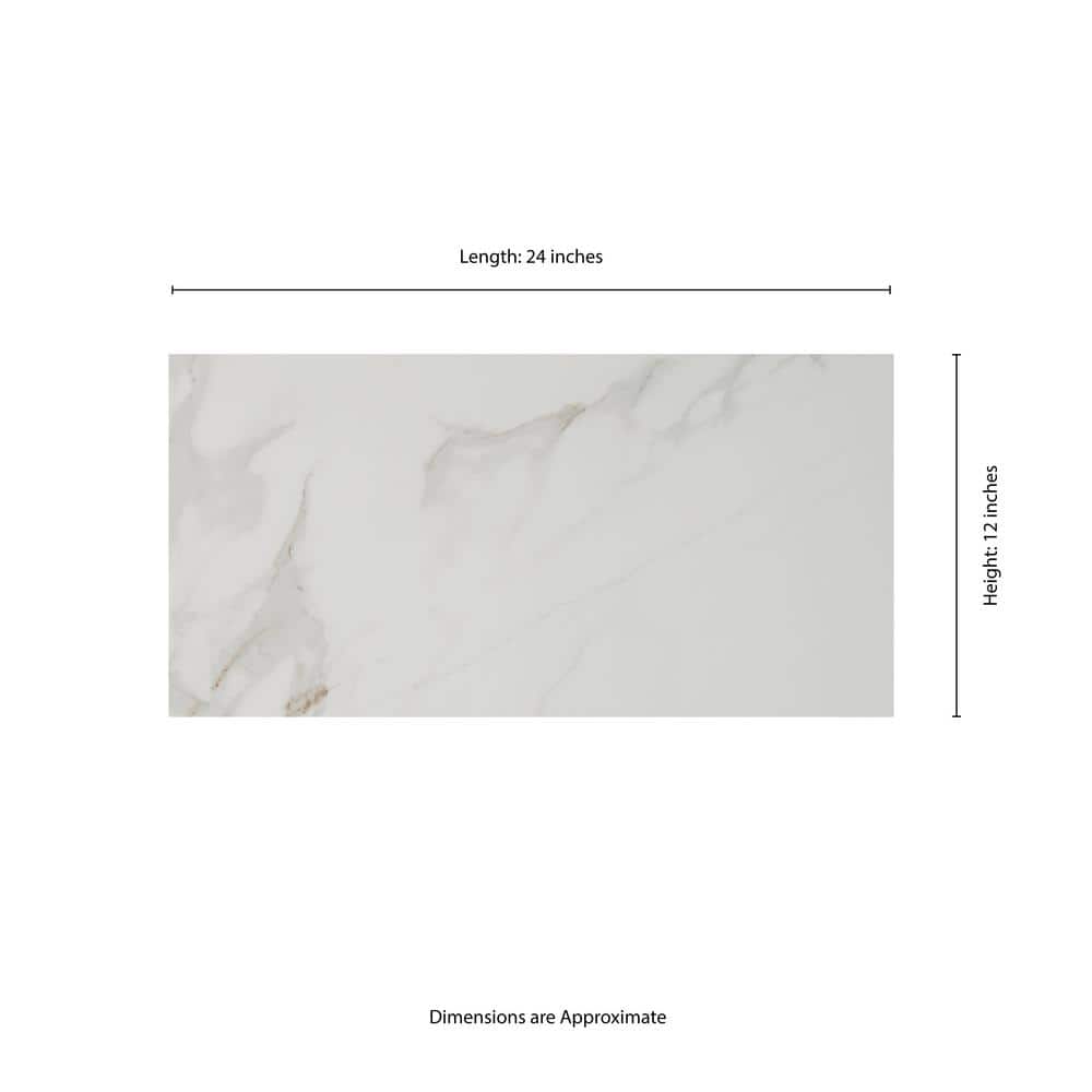MSI Carrara White 12 in. x 24 in. Matte Porcelain Stone Look Floor and Wall Tile (16 sq. ft. /Case)
