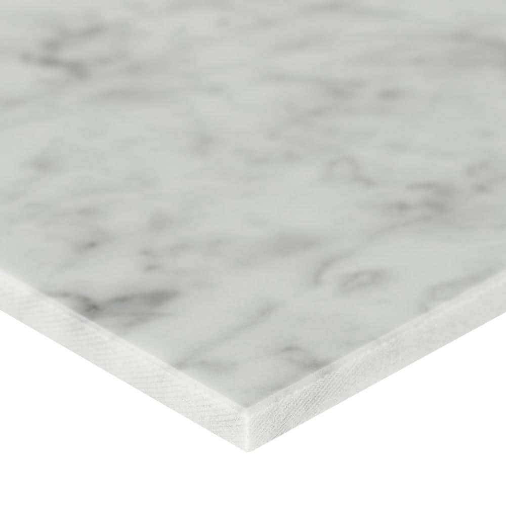 MS International Bianco Carrara 12 x 12 Marble Floor and Wall Tile
