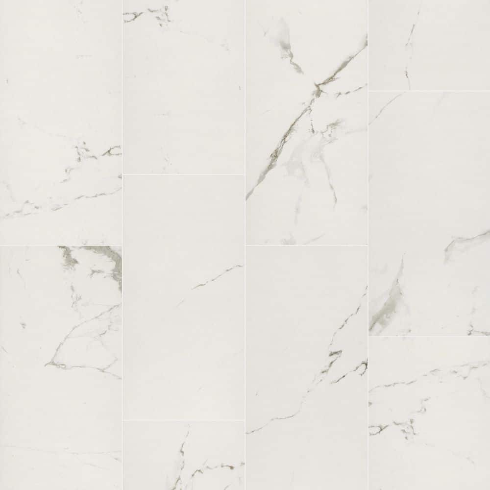 MSI Carrara White 12 in. x 24 in. Matte Porcelain Stone Look Floor and Wall Tile (16 sq. ft. /Case)