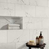 MSI Carrara White 12 in. x 24 in. Matte Porcelain Stone Look Floor and Wall Tile (16 sq. ft. /Case)