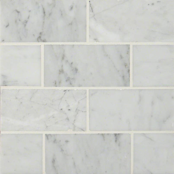 MS International Bianco Carrara 3 x 6 Marble Wall Tile