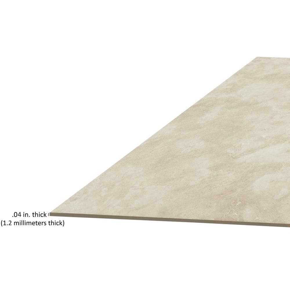 ACHIM Sterling Natural Carrera Marble 12 in. x 12 in. Peel and Stick Vinyl Tile (45 sq. ft. / case)