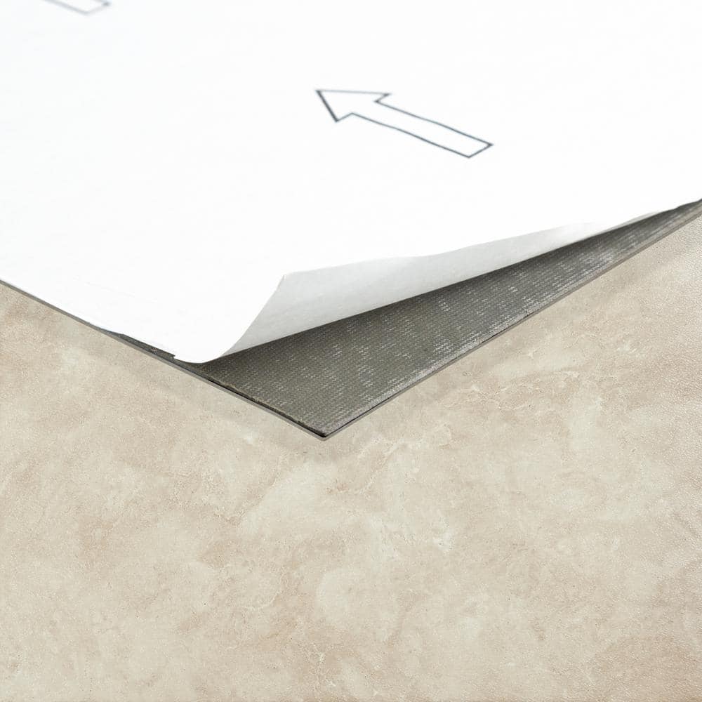 ACHIM Sterling Natural Carrera Marble 12 in. x 12 in. Peel and Stick Vinyl Tile (45 sq. ft. / case)