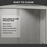CASAINC 48 in. W x 72 in. H Framed Sliding Shower Door in Brushed Nickel with Tempered Glass