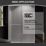 CASAINC 48 in. W x 72 in. H Framed Sliding Shower Door in Brushed Nickel with Tempered Glass