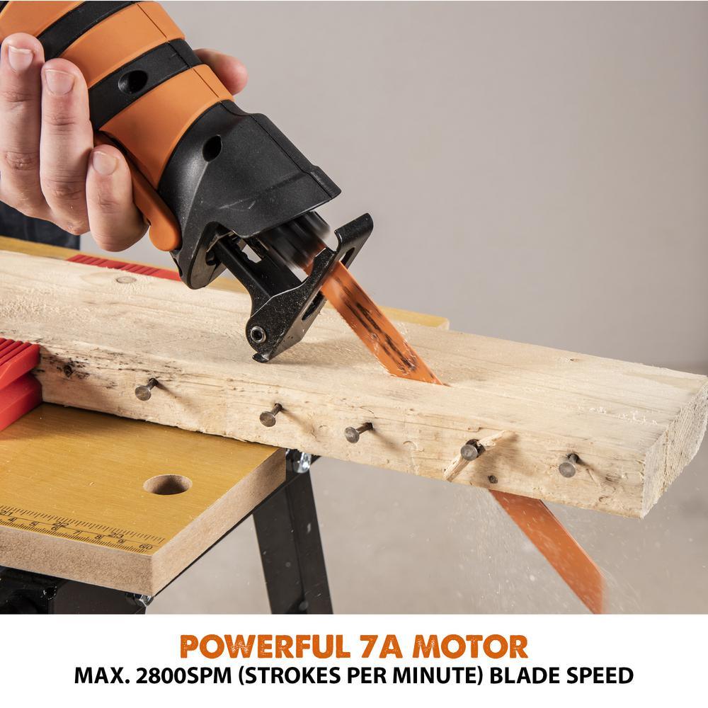 7 Amp Multi-Material Reciprocating Saw with 4-Blades - Super Arbor