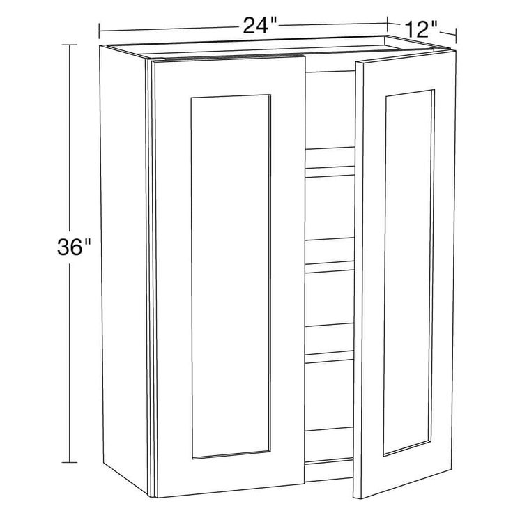 Home Decorators Collection Newport 24 in. W x 12 in. D x 36 in. H Assembled Plywood Wall Kitchen Cabinet in Blended Cream with Soft Close