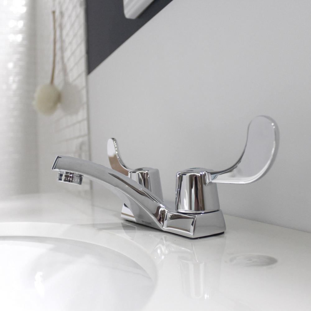 Commander 4 in. Centerset 2-Handle Lavatory Faucet in Polished Chrome - Super Arbor