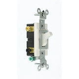 20 Amp Commercial Double-Pole Toggle Switch, White - Super Arbor