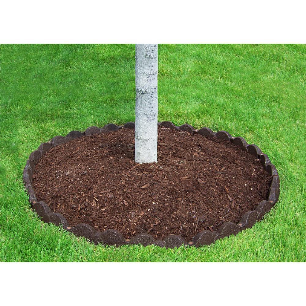 Valley View Industries 20 ft., 12 in. Pieces Dark Brown Rubber Edging - Super Arbor