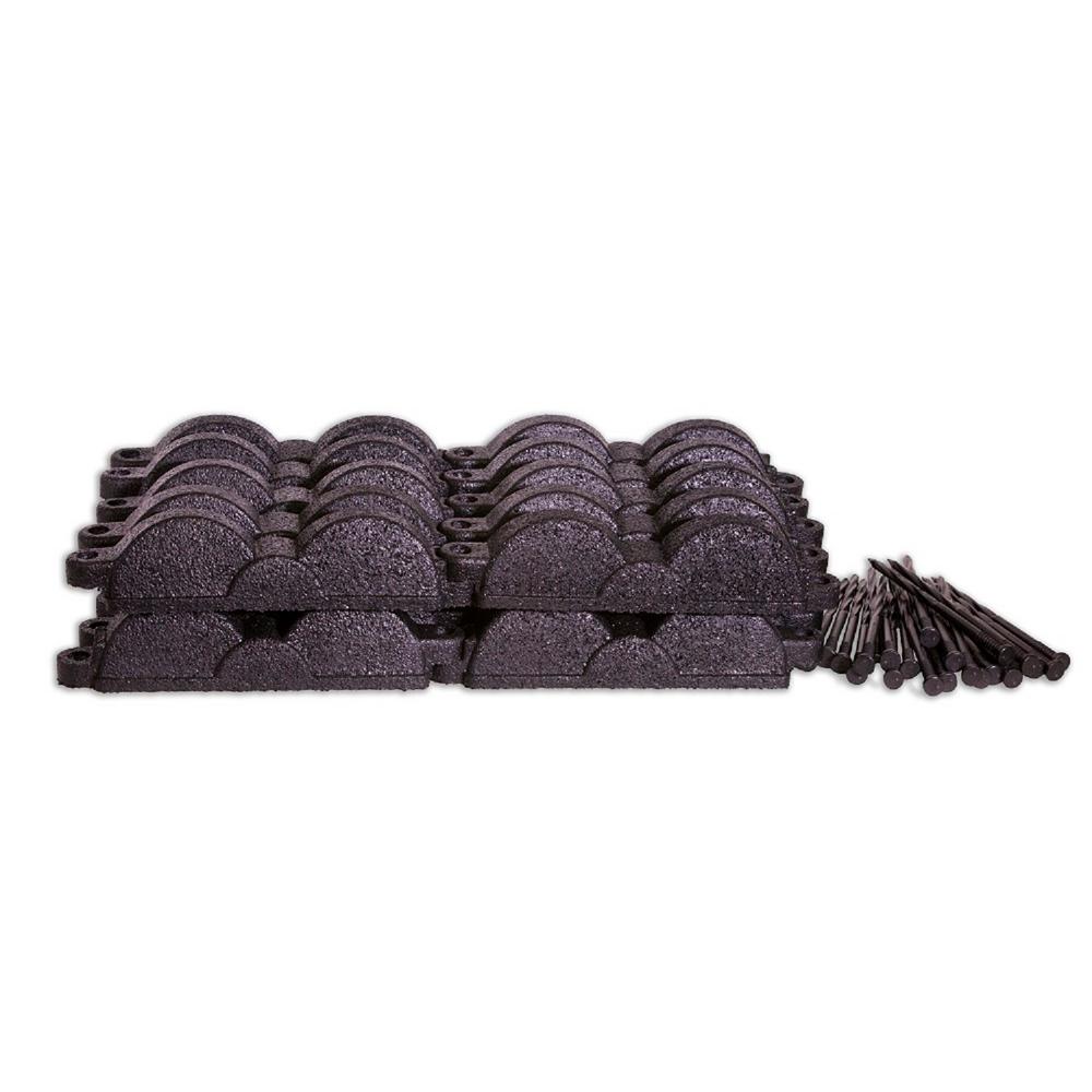 Valley View Industries 20 ft., 12 in. Pieces Dark Brown Rubber Edging - Super Arbor