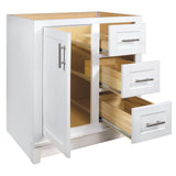 Kinghurst 30 in. W x 21 in. D x 33.5 in. H Bathroom Vanity Cabinet Only in White - Super Arbor