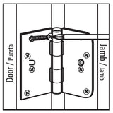 4 in. Oil Rubbed Bronze Half Square Corner and Half 5/8 in. Radius Security Door Hinge
