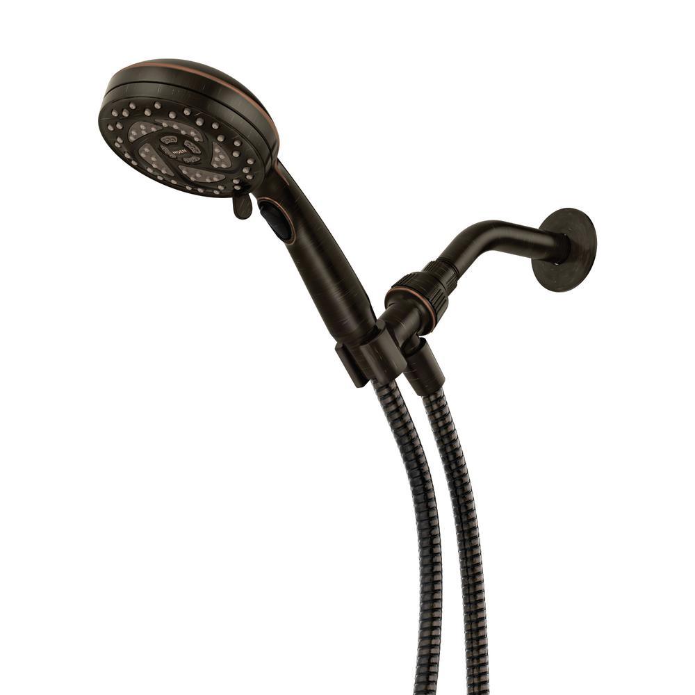 Propel 5-Spray 4.5 in. Single Wall Mount Low Flow Handheld Adjustable Shower Head in Mediterranean Bronze - Super Arbor