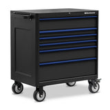 36 in. x 24 in. 6-Drawer Roller Cabinet Tool Chest with Power and USB Outlets in Black and Blue - Super Arbor