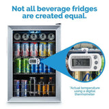 NewAir 90-Can Capacity (2.2-cu ft) Residential Stainless Steel/Black Freestanding Beverage Center