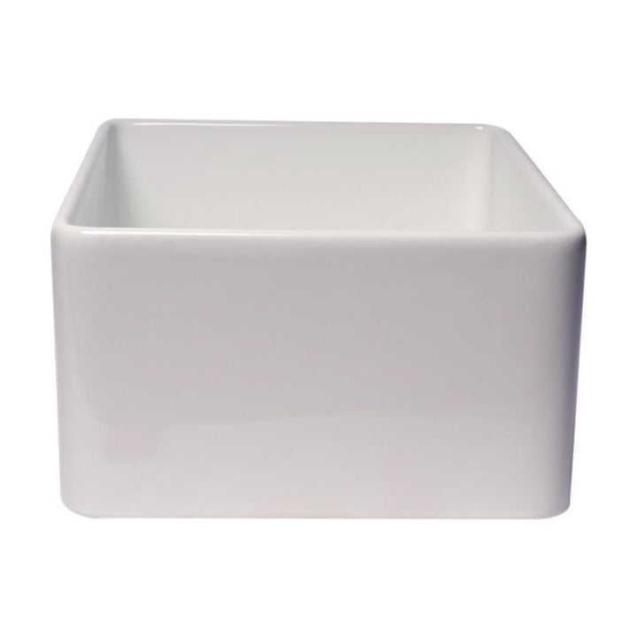 Fireclay 24 in. Single Bowl Farmhouse Kitchen Sink in White