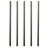 38-1/4 in. x 1 in. Black Aluminum Face Mount Rectangular Deck Railing Baluster (5-Pack) - Super Arbor