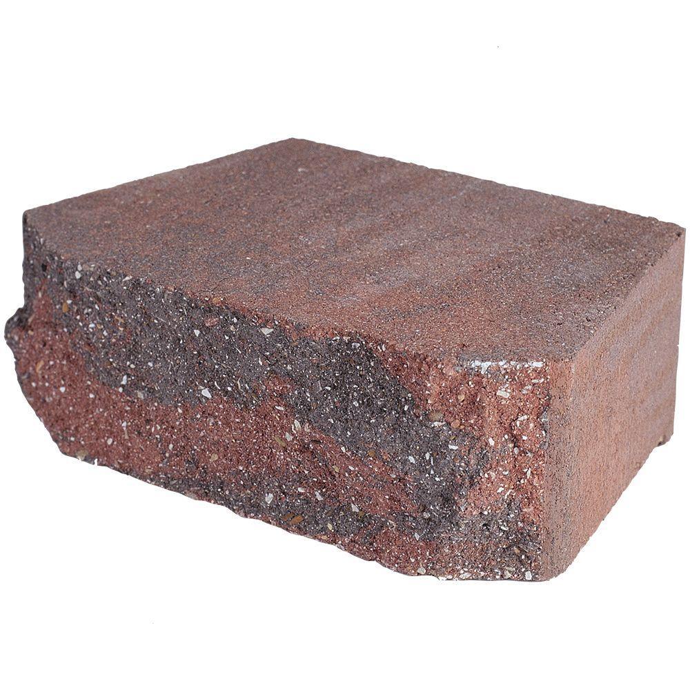 4 in. x 11.75 in. x 6.75 in. Pewter Concrete Retaining Wall Block - Super Arbor