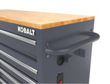 Kobalt 46.1-in L x 37.2-in H 9-Drawers Rolling Gray Wood Work Bench