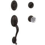 Custom Wakefield Satin Nickel Single Cylinder Door Handleset with Alexandria Glass Door Knob - Super Arbor