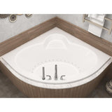 Jaspers 5 ft. Acrylic Corner Drop-in Air Bathtub in White - Super Arbor