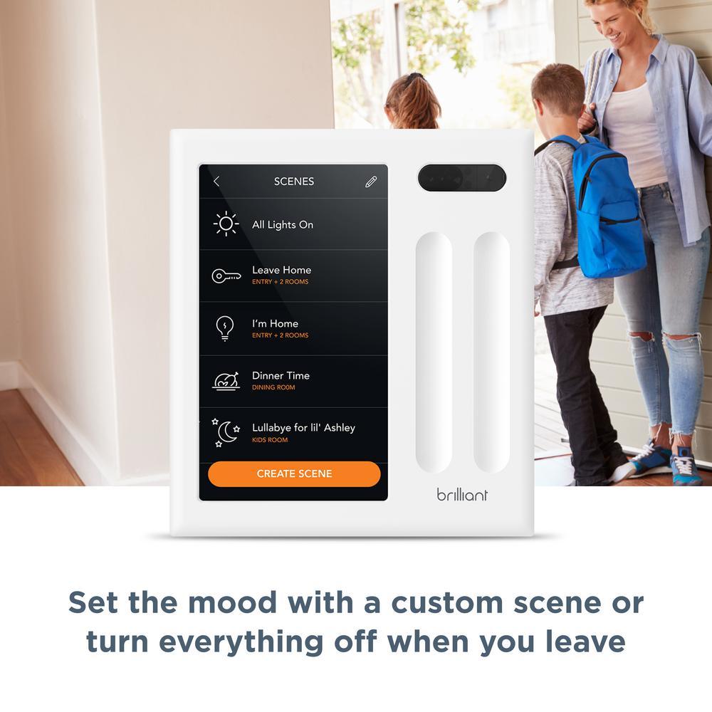 Smart Home Control (2-Switch Panel) for Amazon Alexa, Google Assistant, Apple HomeKit, Ring, Sonos and More - Super Arbor