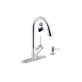 Setra Single-Handle Touchless Pull-Down Sprayer Kitchen Faucet in Vibrant Stainless - Super Arbor