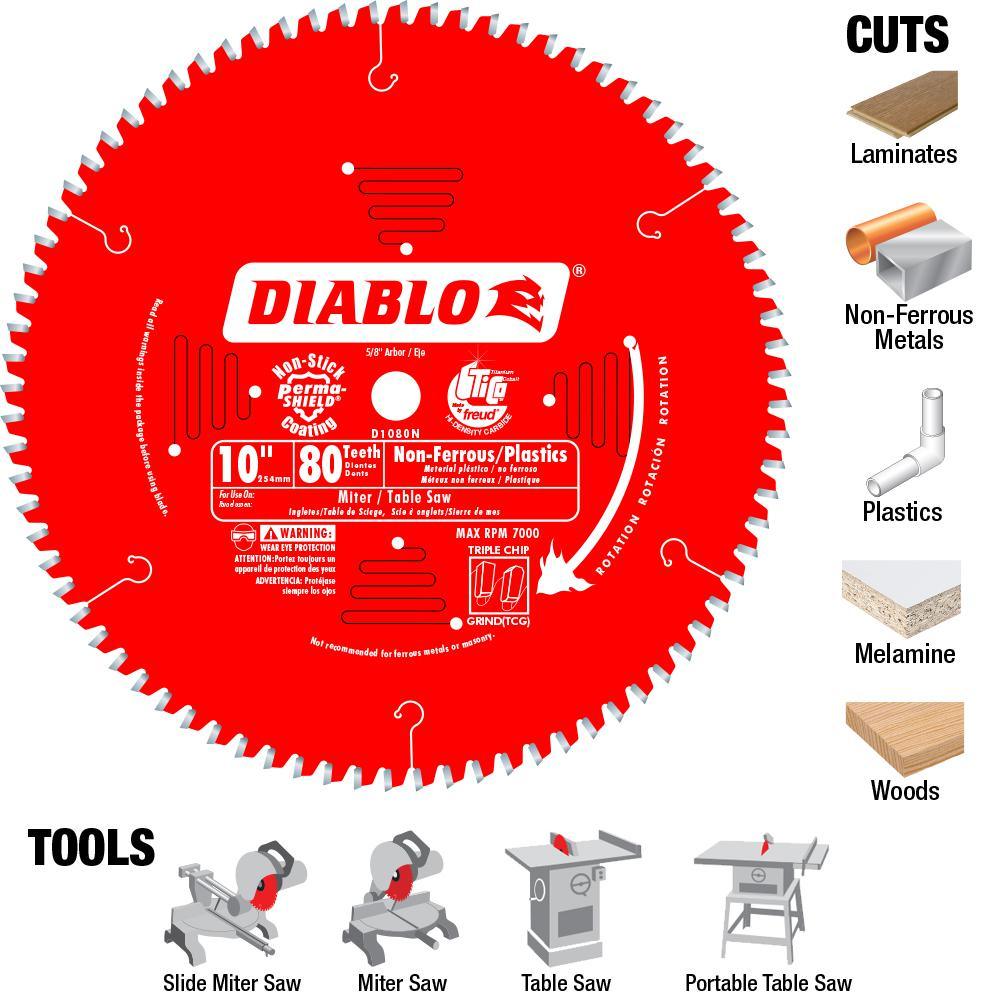 10 in. x 80-Teeth Non-Ferrous / Plastic Cutting Saw Blade - Super Arbor