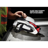 475 Lumens LED Rechargeable Hard Hat Headlamp w/BOLT White Type 1 Class C Full Brim Vented Hard Hat - Super Arbor