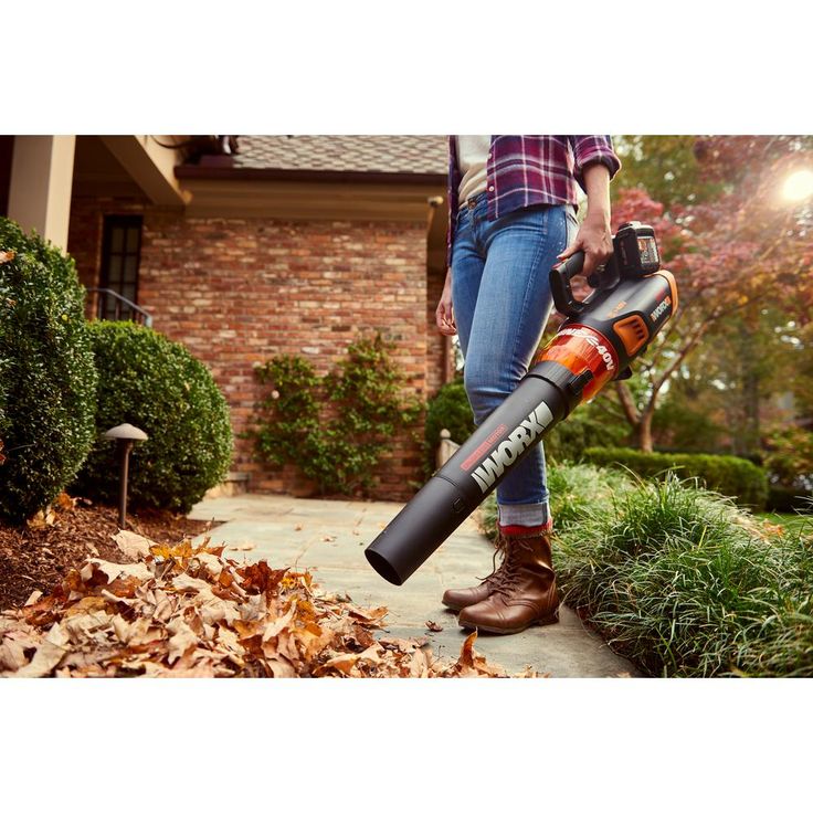 Worx POWER SHARE 40-Volt 430 CFM 90 MPH Leaf Blower with Brushless Motor