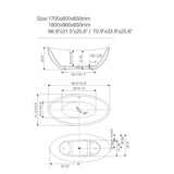 Valence 71 in. Acrylic Flatbottom Freestanding Bathtub in White - Super Arbor