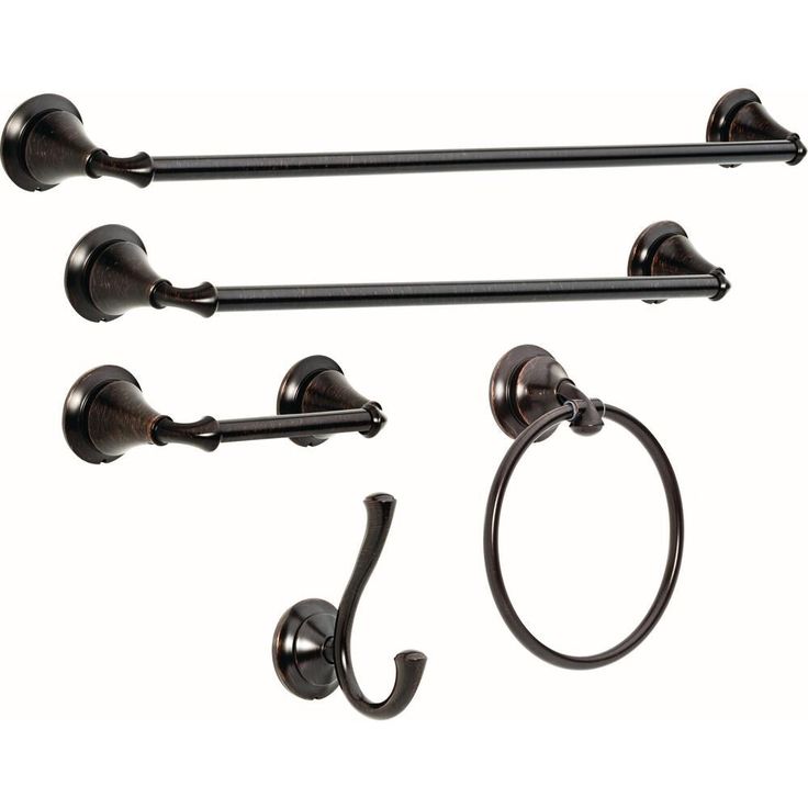 Delta  Linden 24-in Venetian Bronze Wall Mount Single Towel Bar