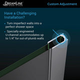 Prism 36-1/8 in. x 36-1/8 in. x 72 in. Semi-Frameless Neo-Angle Pivot Shower Enclosure in Brushed Nickel - Super Arbor